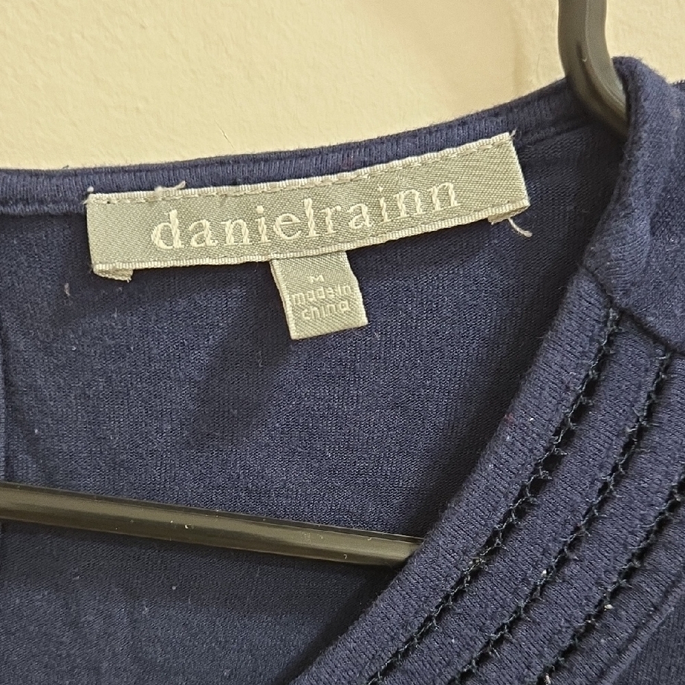 Daniel Rainn Dark Blue Short Sleeve Top - Picture 7 of 14